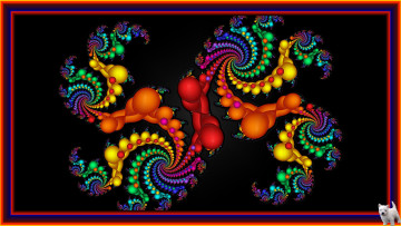 Картинка 3д графика fractal фракталы фон цвета узор