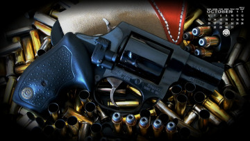 обоя календари, оружие, пули, револьвер