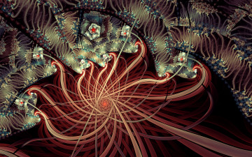 Картинка 3д графика fractal фракталы узор