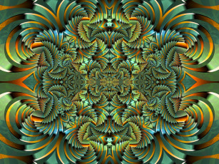 Картинка 3д+графика фракталы+ fractal цвета фон узор