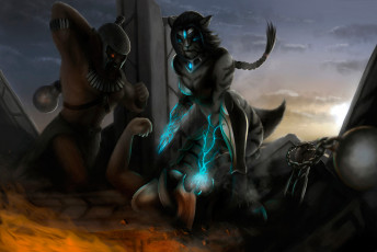 Картинка рисованные -+другое кошка демон