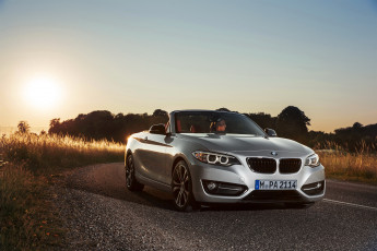 Картинка 2014+bmw+228i+f23+convertible автомобили bmw дорога серебристый ночь кабриолет