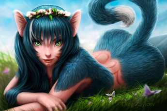 Картинка рисованные -+другое взгляд хвост эльфийка