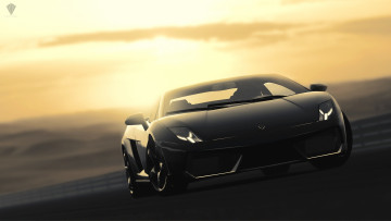 Картинка автомобили lamborghini black lp560-4 gallardo