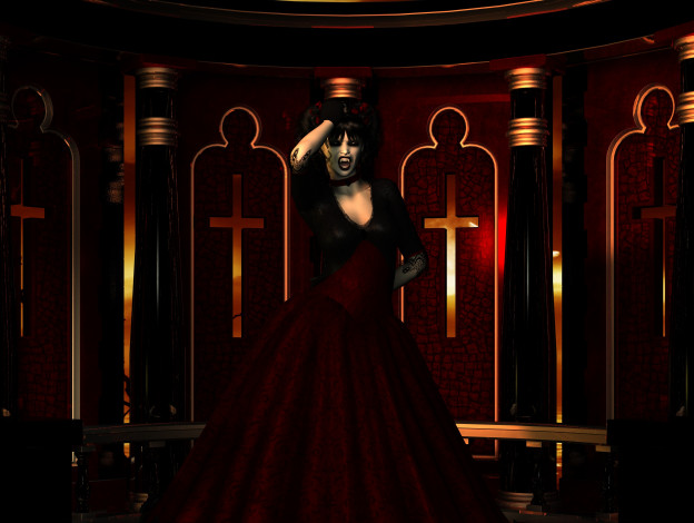 Обои картинки фото 3д графика, существа , creatures, фон, взгляд, вампир