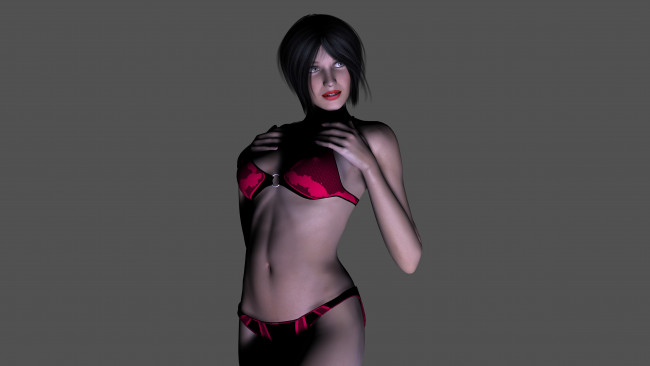 Обои картинки фото 3д графика, люди , people, девушка, взгляд, фон