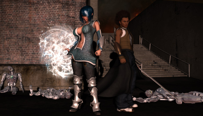 Обои картинки фото 3д графика, фантазия , fantasy, магия, девушка, мужчина