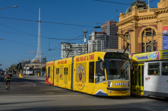Картинка техника трамваи трамвай рельсы транспорт