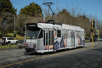 Картинка техника трамваи трамвай рельсы транспорт