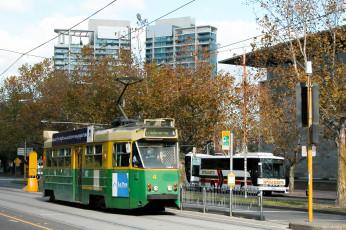 Картинка техника трамваи трамвай рельсы транспорт