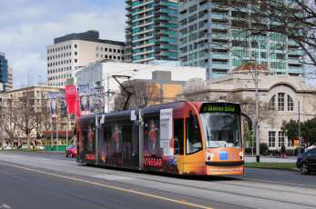 Картинка техника трамваи трамвай рельсы транспорт