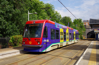 Картинка техника трамваи трамвай рельсы транспорт