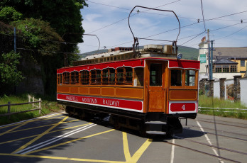 Картинка техника трамваи трамвай рельсы транспорт