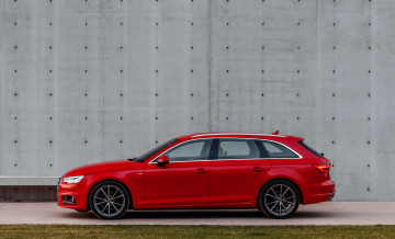 Картинка автомобили audi b9 avant s line quattro tdi a4 2015г красный