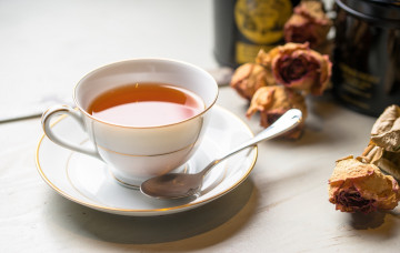 Картинка еда напитки +Чай розы ложка чашка чай напиток