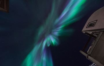 Картинка природа северное+сияние северное сияние ночь