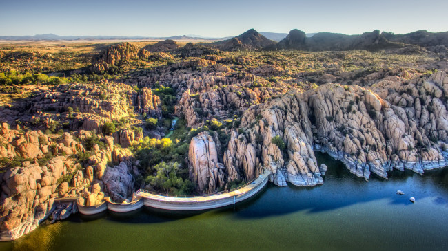 Обои картинки фото природа, горы, озеро, дамба