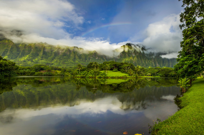 Обои картинки фото природа, тропики, река, лес, горы