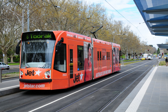 Обои картинки фото техника, трамваи, трамвай, рельсы, транспорт