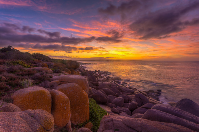 Обои картинки фото природа, восходы, закаты, заря, океан