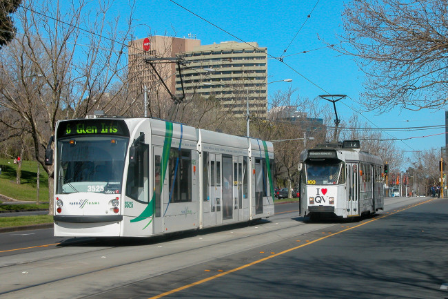 Обои картинки фото техника, трамваи, трамвай, рельсы, транспорт