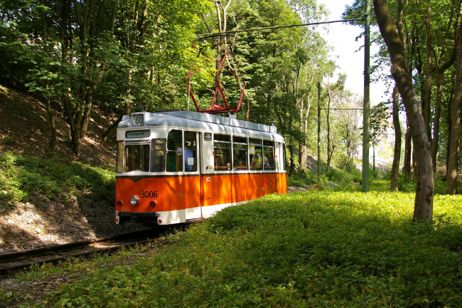 Обои картинки фото техника, трамваи, трамвай, рельсы, транспорт