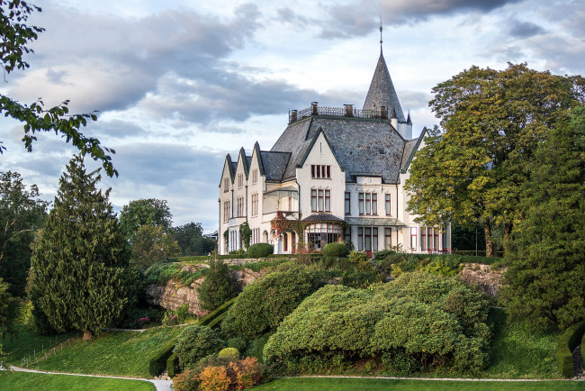 Обои картинки фото gamlehaugen castle, города, - дворцы,  замки,  крепости, замок, парк