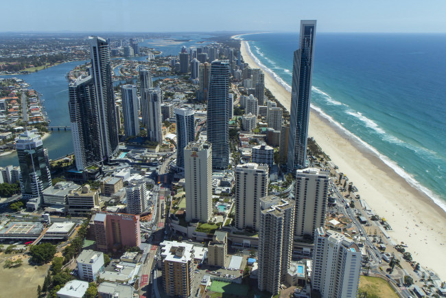 Обои картинки фото gold coast, города, - панорамы, высотки, побережье