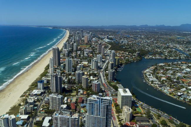 Обои картинки фото gold coast, города, - панорамы, высотки, побережье