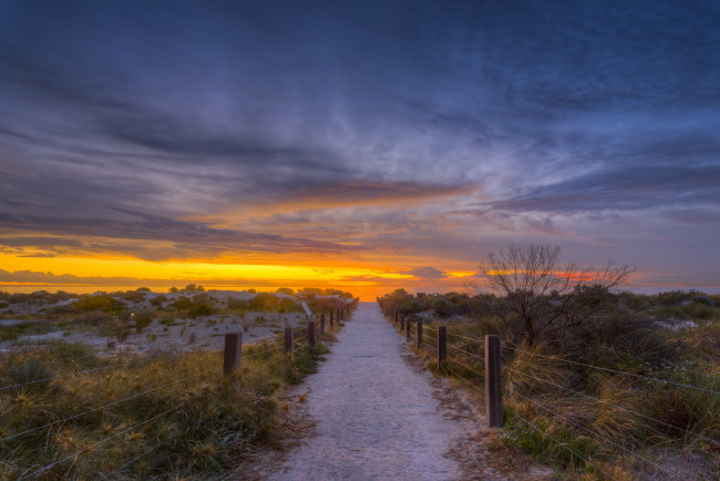 Обои картинки фото природа, восходы, закаты, заря, океан