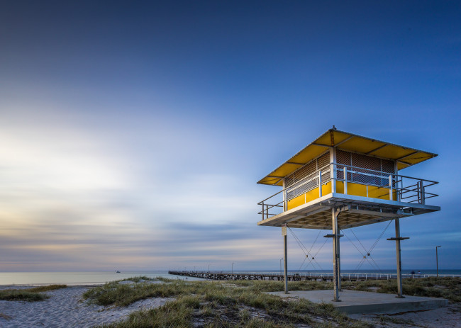 Обои картинки фото природа, побережье, будка, пляж