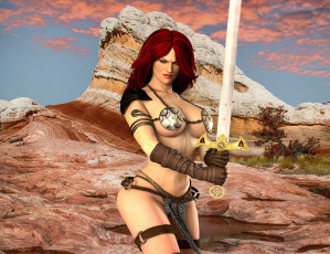 Картинка 3д+графика амазонки+ amazon фон девушка взгляд