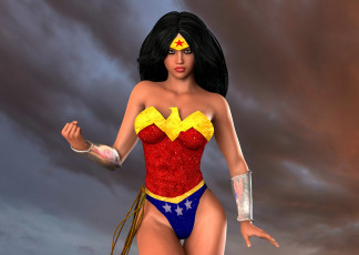 Картинка 3д+графика фантазия+ fantasy фон взгляд девушка