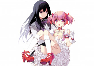 Картинка аниме mahou+shoujo+madoka+magika kaname madoka akemi homura