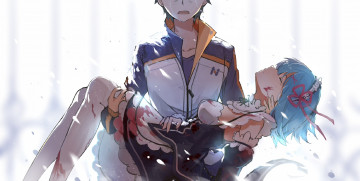 Картинка аниме re +zero+kara+hajimeru+isekai+seikatsu rem natsuki subaru