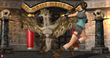 Картинка 3д+графика фантазия+ fantasy дракон взгляд фон девушка