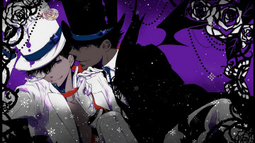 обоя аниме, detective conan,  magic kaito, парни