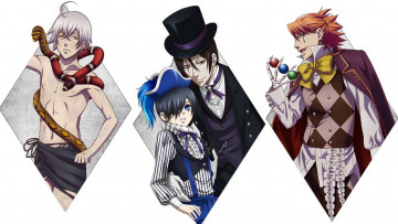 Картинка аниме kuroshitsuji тёмный дворецкий книга цирка