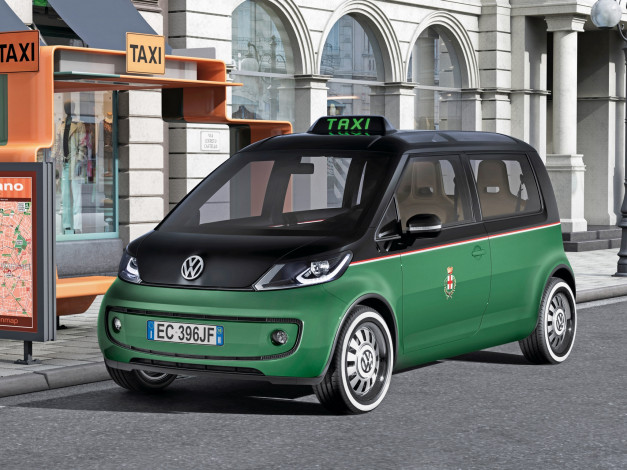 Обои картинки фото volkswagen milano taxi concept 2010, автомобили, volkswagen, 2010, concept, taxi, milano