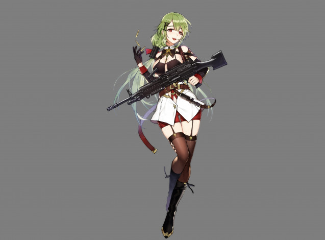 Обои картинки фото аниме, girls frontline, девушка, оружие