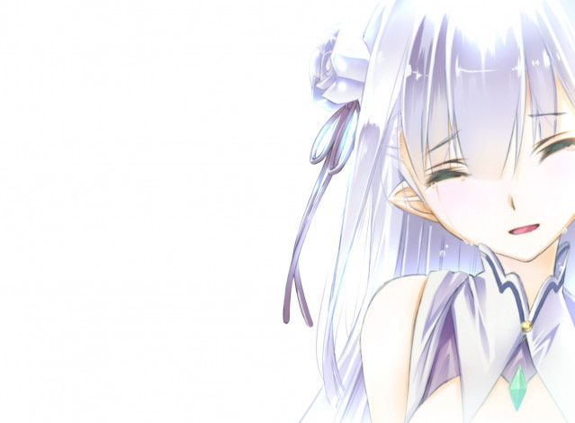 Обои картинки фото аниме, re,  zero kara hajimeru isekai seikatsu, эмилия