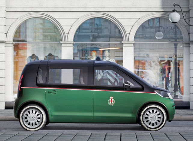 Обои картинки фото volkswagen milano taxi concept 2010, автомобили, volkswagen, milano, 2010, taxi, concept