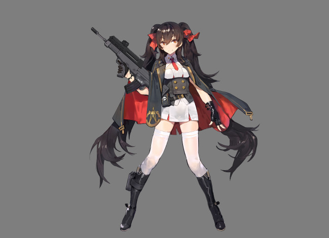 Обои картинки фото аниме, girls frontline, девушка, оружие