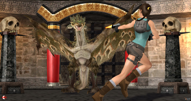 Обои картинки фото 3д графика, фантазия , fantasy, дракон, взгляд, фон, девушка