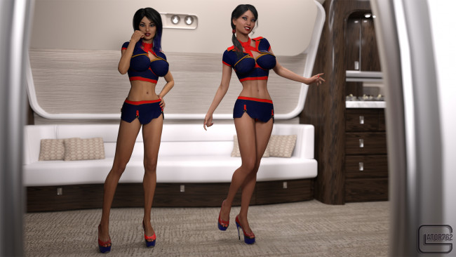 Обои картинки фото 3д графика, фантазия , fantasy, фон, взгляд, девушки