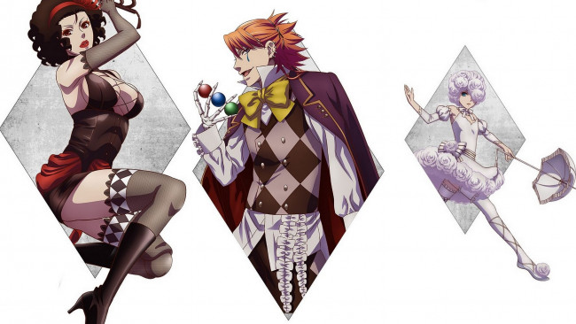 Обои картинки фото аниме, kuroshitsuji, тёмный, дворецкий, книга, цирка