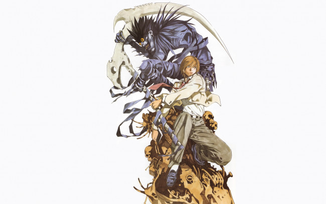 Обои картинки фото аниме, death note, персонажи
