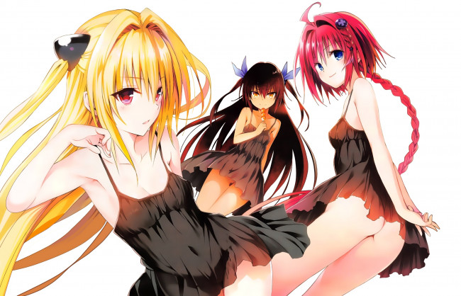 Обои картинки фото аниме, to love ru, golden, darkness, kurosaki, mea, nemesis