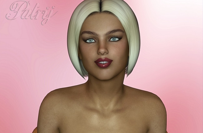 Обои картинки фото 3д графика, портрет , portraits, взгляд, девушка, фон