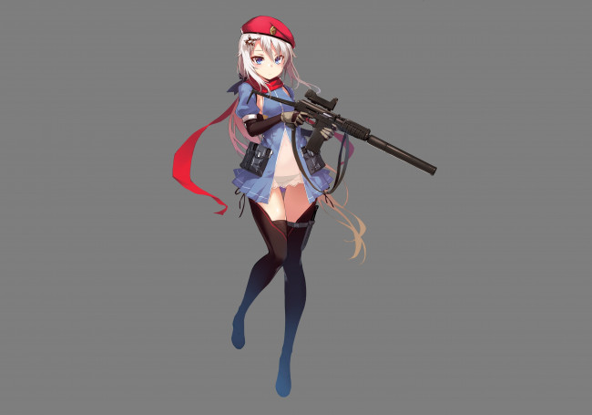Обои картинки фото аниме, girls frontline, девушка, оружие